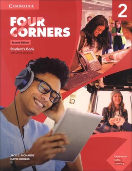 FOUR CORNERS 2+CD SB+WB  فور کورنرز 2 وی 2 کتاب کار و دانش آموز