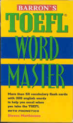 Flash cards barrons toefl word master