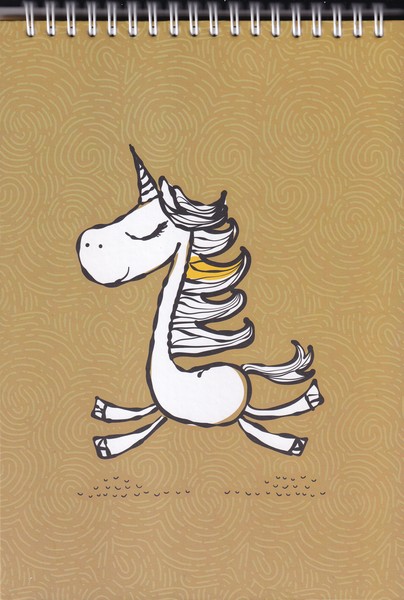 دفتر سیم از بالا جلد سخت طرح Unicorn