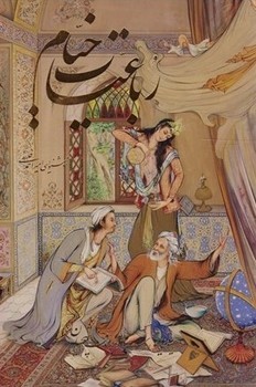 خیام فرشچیان جیبی گلاسه قاب دار / 5 زبانه