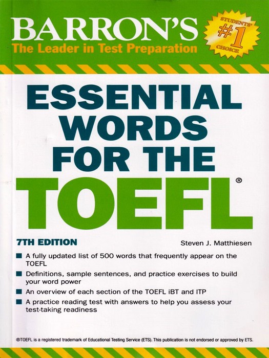 Barrons Essential Words For The TOEFL (7th Edition) +CD