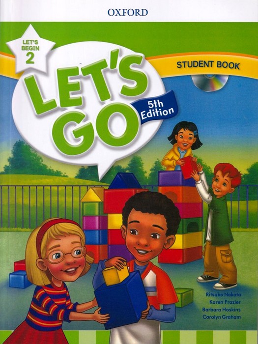 Lets Go Begin 2 (5th Edition) SB+WB+QR code (دو جلد سبز- قطع وزیری)