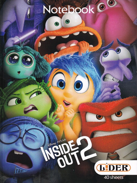 دفتر چهارخط زبان انگلیسی 40 برگ Notebook Inside out 2 lider