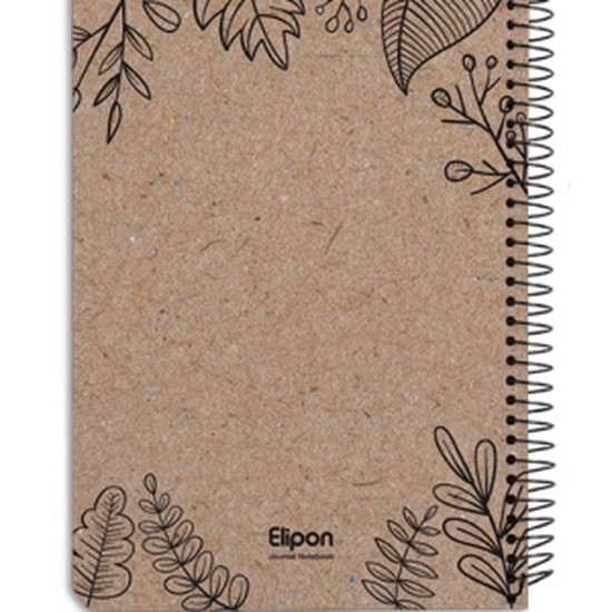 الیپون---دفتر-یادداشت-100-برگ-رقعی-سیمی-جلد-سخت-کلاسیک-تک-خط-275