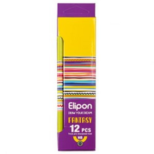 الیپون---مداد-مشکی-فانتزی-گرد-بسته-12-عددی-1512