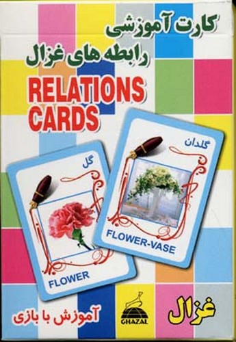 فلش-کارت-آموزشی-رابطه-ها---گلدان---گل-(غزال)-1-16-جعبه-ای-2-زبانه