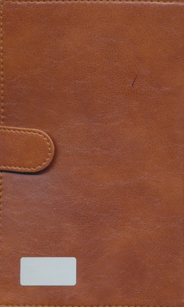 سررسید-اروپایی-(کتابدارتوس)-رقعی-چرم-قدیما-دکمه-دار