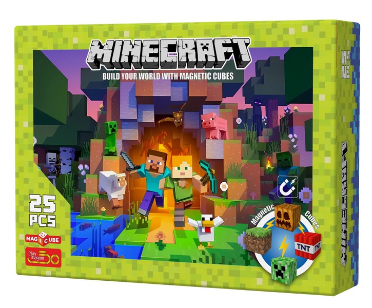 ماین-کرفت-minecraft-‏25-قطعه-(پلی-مگنت)-جعبه-ای-pwmagnet