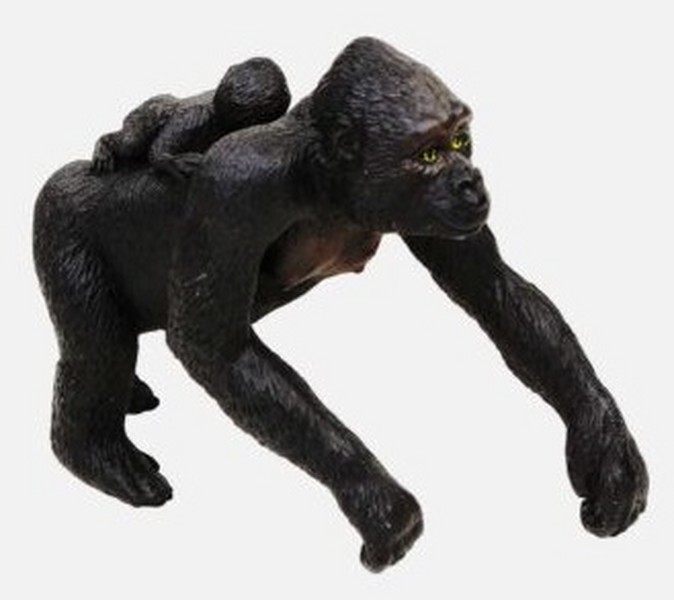 فیگور-گوریل-ماده-با-بچه-(مک-تویز)-وکیوم-mak-toys