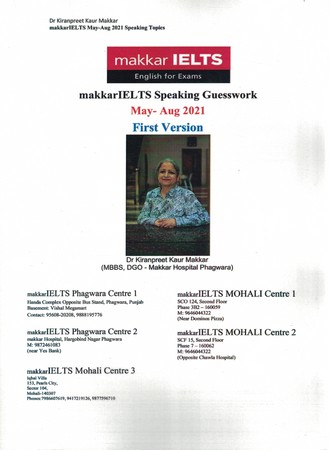 Makkar IELTS Speaking May - August 2023 