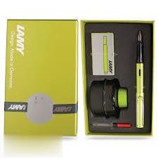 ست خودنويس و جوهر فسفري و پمپ LAMY E193 Al Star