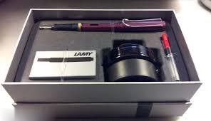 ست خودنويس و جوهر بنفش و پمپ LAMY E193 Safari