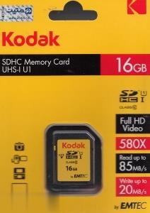 کارت حافظه Kodak U1 Full HD 16GB SD