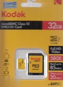 کارت حافظه Kodak U1 Full HD 32GB Micro SD