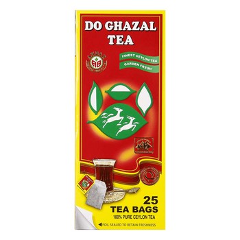 چای تی بگ ساده 25عددی دوغزال 