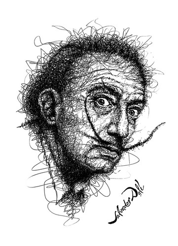 تابلو شاسی پرتره سالوادور دالی