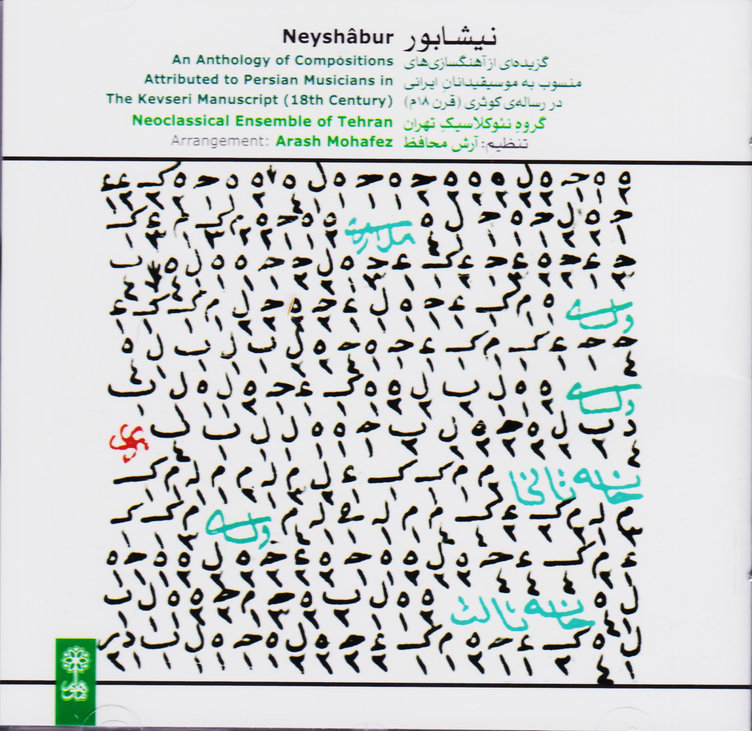 نیشابور : گزیده ای از آهنگسازی های منسوب به موسیقیدانان ایرانی در رساله ی کوثری ( قرن 18 م )