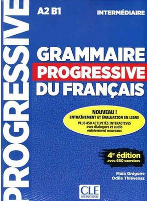 تصویر  Grammaire Progressive Du Francais A2 B1 intermediaire 4ed + Corriges + CD
