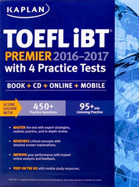 تصویر  Kaplan TOEFL iBT Premier 2016 - 2017 + CD