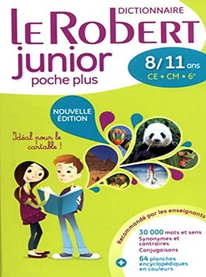 Dictionnaire Le Robert Junior Poche Plus