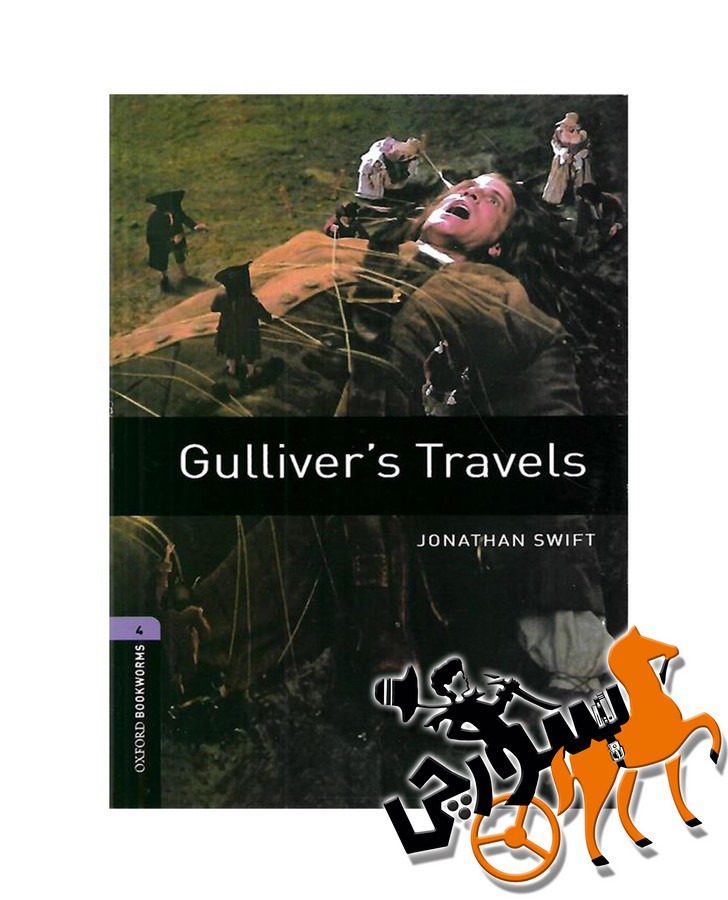 تصویر  Gullivers Travels - Bookworms 4 + CD