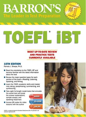 تصویر  Barrons TOEFL iBT 15th + DVD