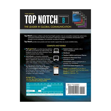 تصویر  Top Notch Fundamentals B 3rd SB + WB + DVD