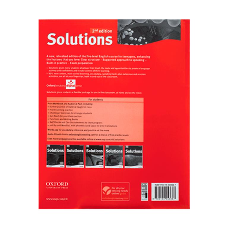 Solutions Pre - Intermediate 2nd SB + WB + DVD