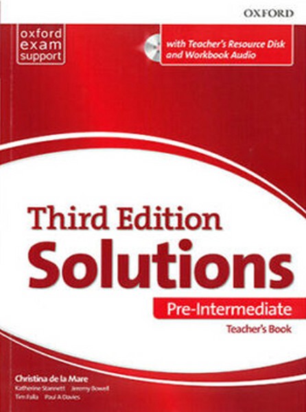 تصویر  Teachers Book Solutions Pre - Intermediate 3rd + CD