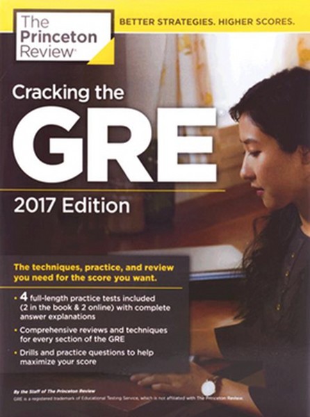 تصویر  Cracking The GRE With 4 Practice Tests 2017 + DVD