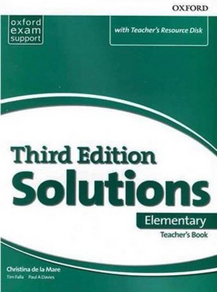 تصویر  Teachers Book Solutions Elementary 3rd + CD