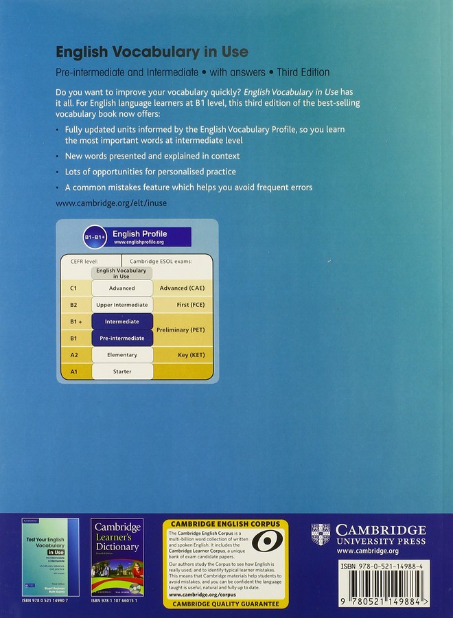 تصویر  English Vocabulary in Use Pre - Intermediate and Intermediate 3rd + CD